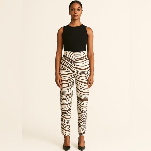 Lafayette 148 New York Zebra Print Women's Pants Size 6 - Picture 1 of 5
